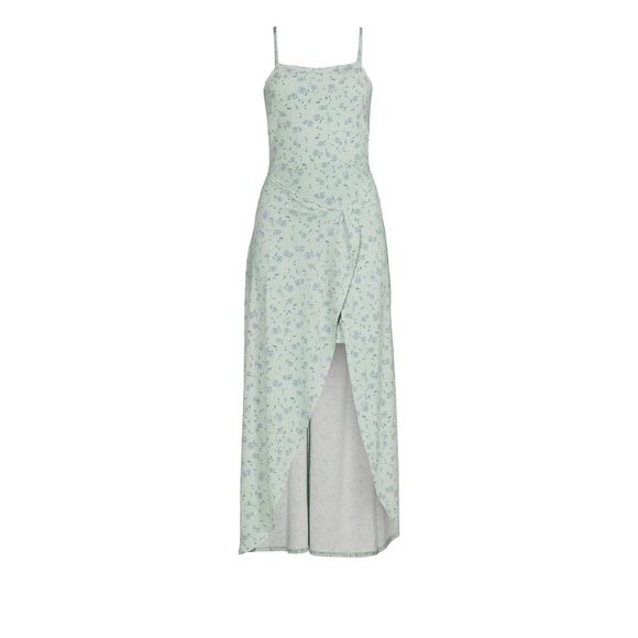 No Boundaries Juniors Tank Dress with Wrap Skirt, Jade Delight - Picture 1 of 5